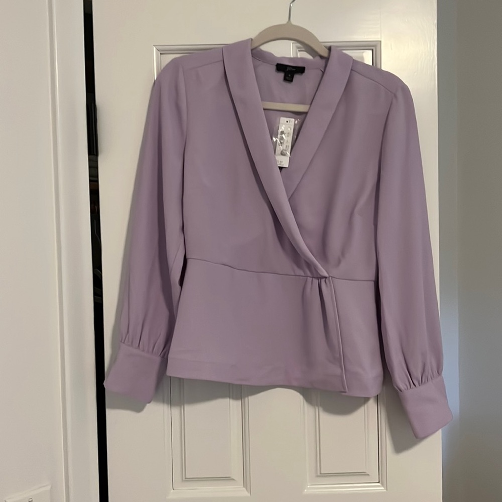 Beautiful Lavender J Crew Blouse. Brand New. Size 8